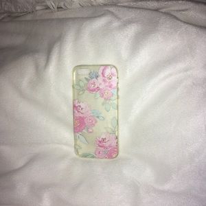 transparent, floral, iphone 5/5s/SE phone case